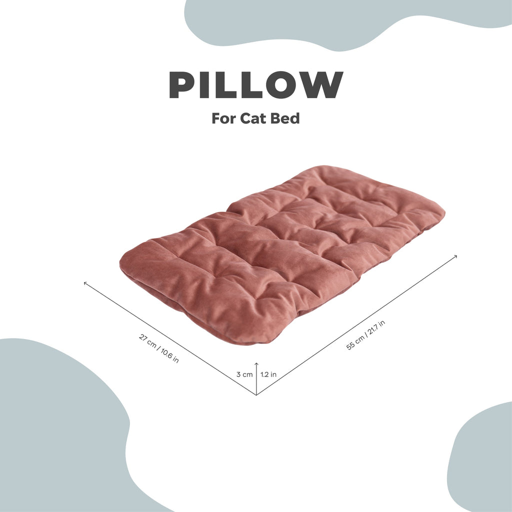 Sleeping Cat Pillow - Pink